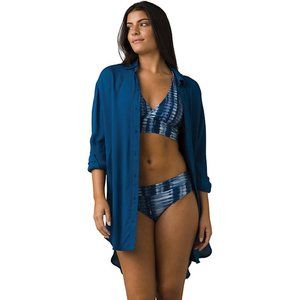 Prana Women's Scheena long-sleeved tunic/coverup shirt in Belize - Small